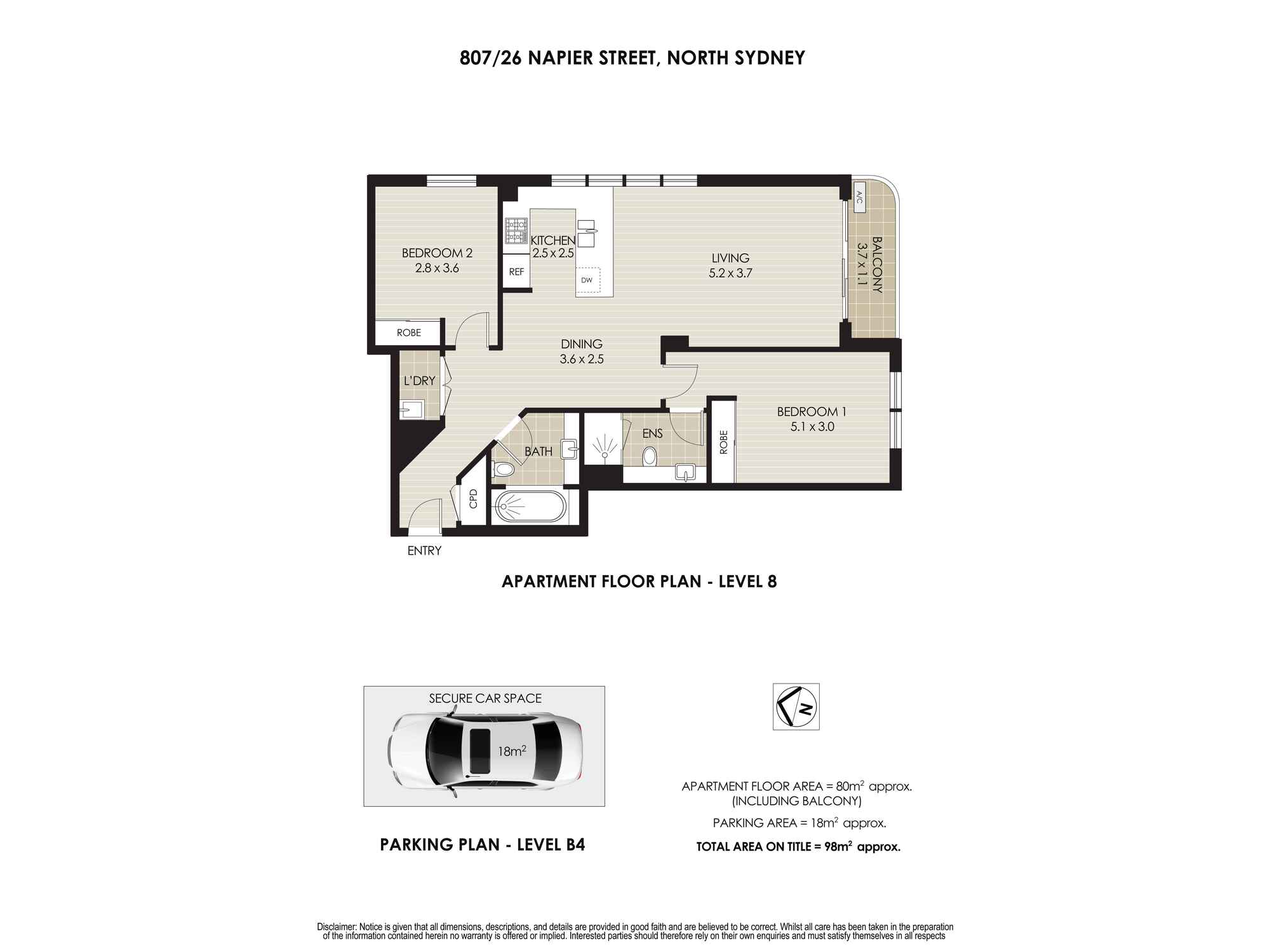 807/26 Napier Street North Sydney