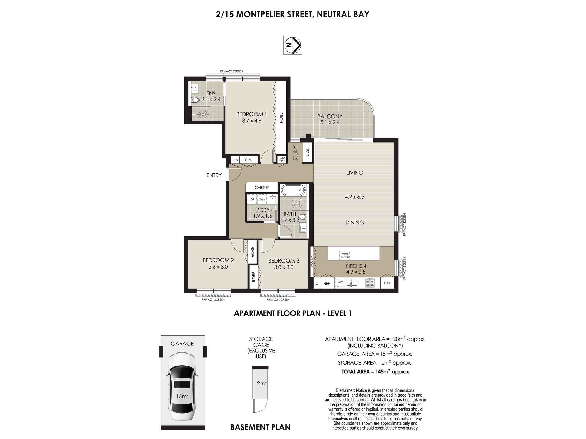 2/15 Montpelier Street Neutral Bay