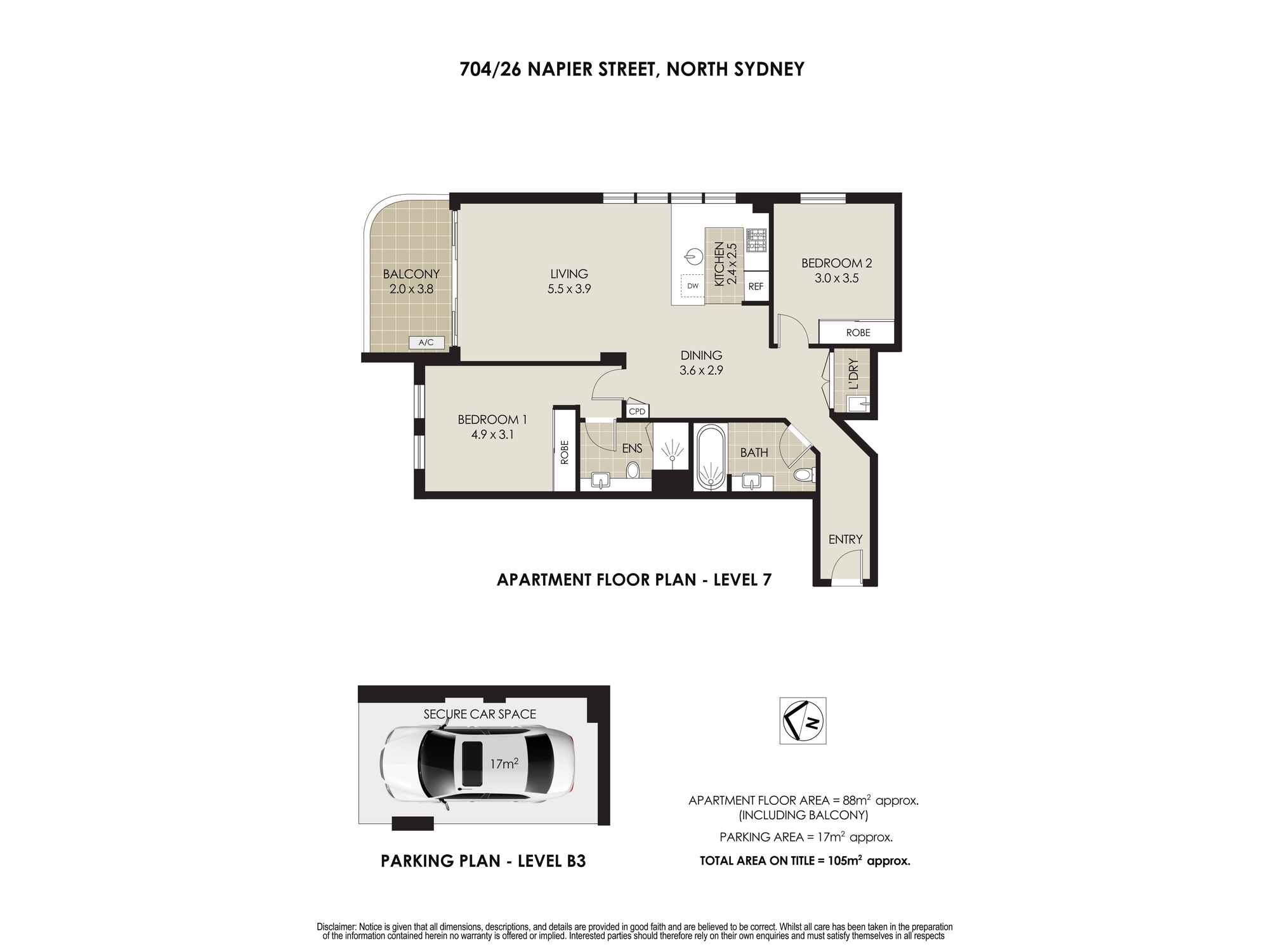 704/26 Napier Street North Sydney